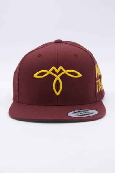 CAP - LIGHTBOX - INFINITY - MAROON with GOLD - FRONT
