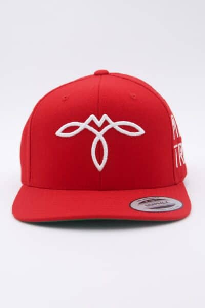 CAP - LIGHTBOX - INFINITY - RED with WHITE - FRONT