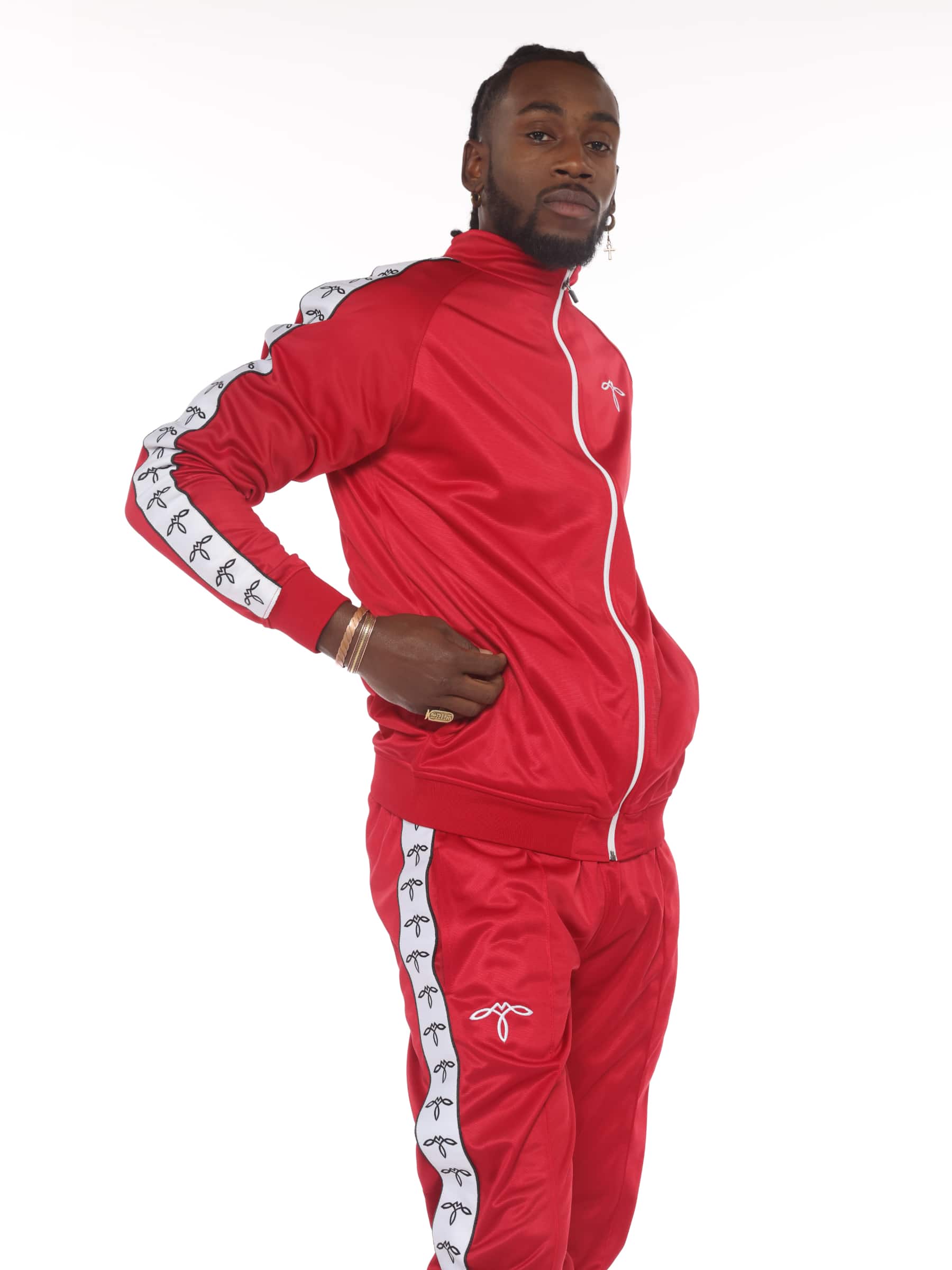 Alternative view of MEN'S FLAVA FLOW TRACKSUIT – RUDEBWOY ROUGE EDITION