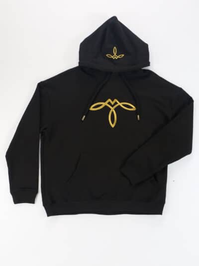 CATALOG - INFINITY - GOLD SERIES BLACK - HOODIE - LIE FLAT - FRONT