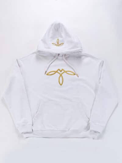 ELITE LUXE - INFINITY - GOLD SERIES WHITE - HOODIE - FRONT