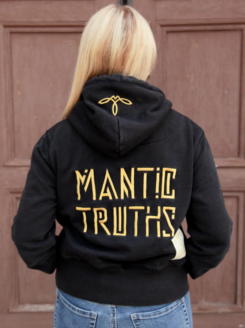 Alternative view of VIBE CUT CROP HOODIE - GOLD SERIES BLACK EDITION