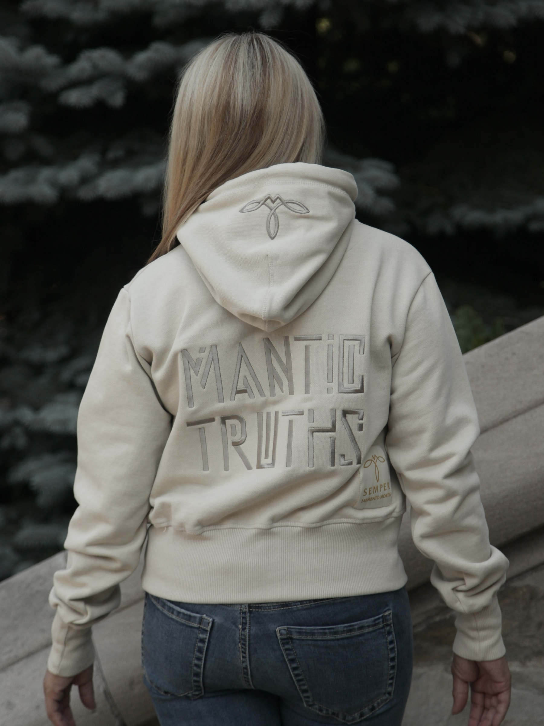 Alternative view of VIBE CUT CROP HOODIE - MOCHA MIST