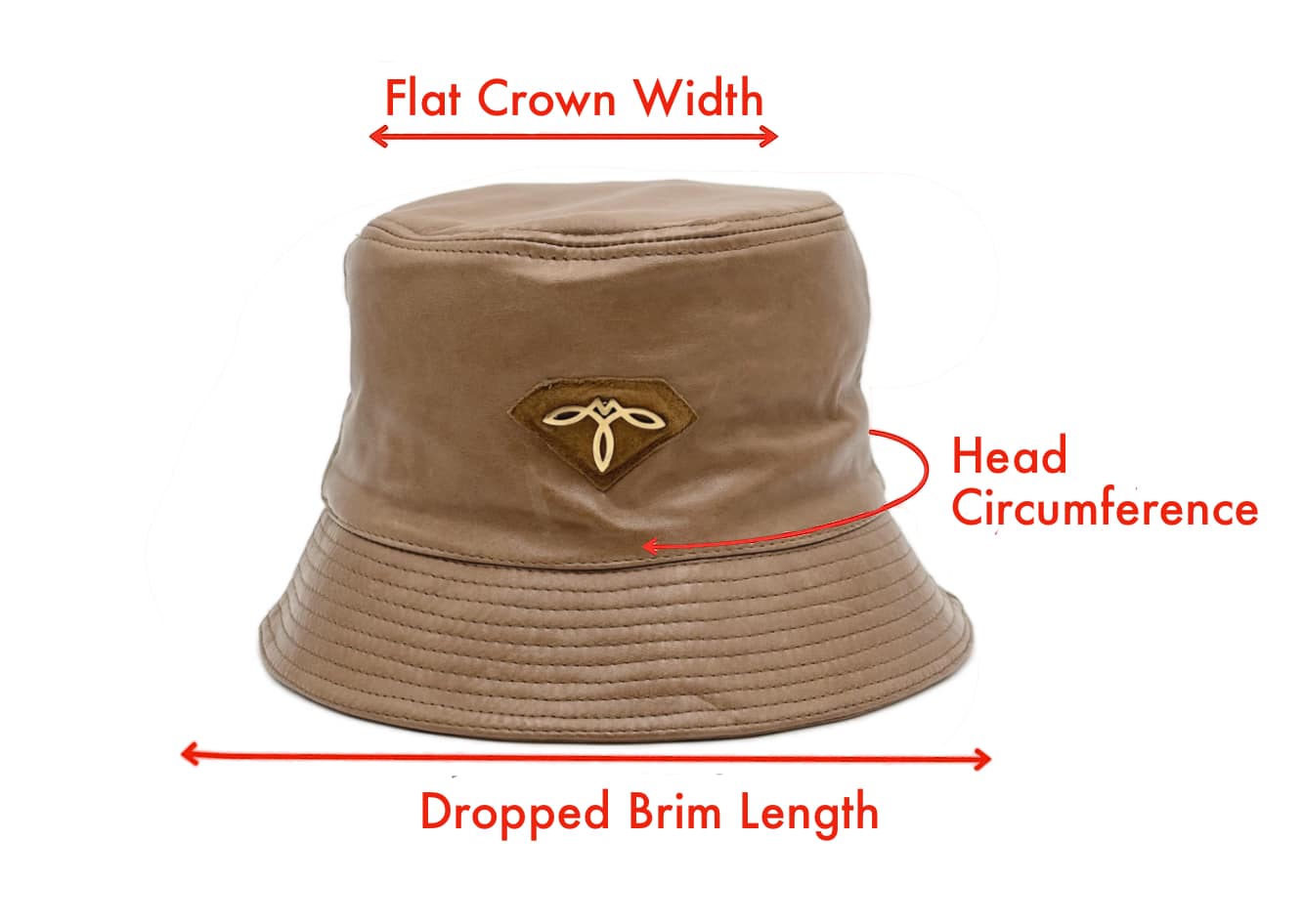 Shearling Bucket Hat Diagram