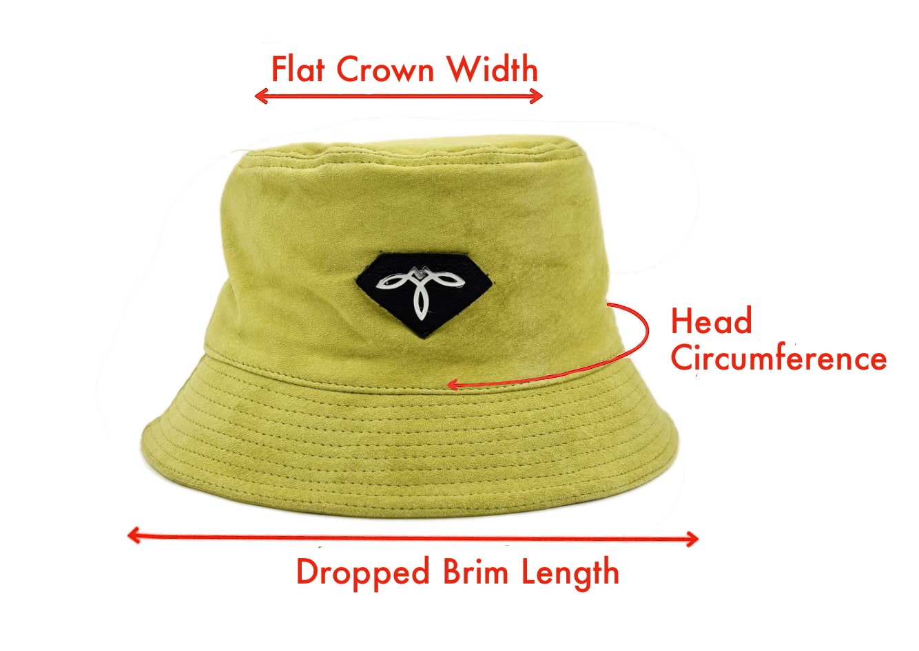 Shearling Bucket Hat Diagram