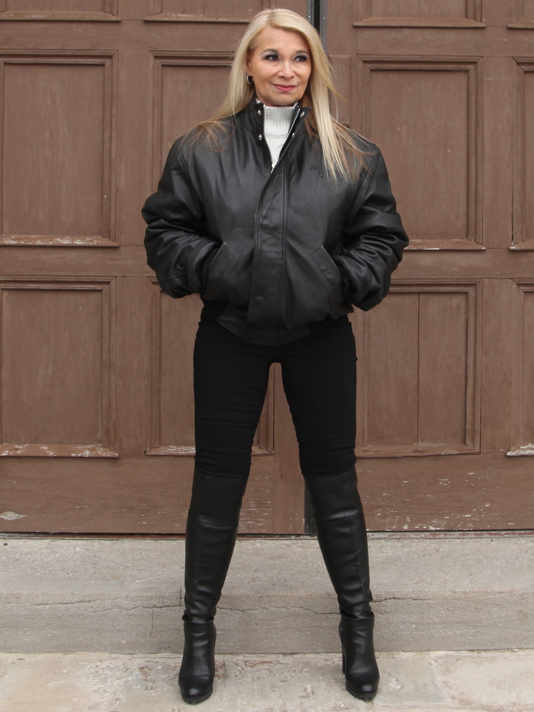 Alternative view of JEANNE D'ARC BLOUSON – CARBON NOIR  EDITION