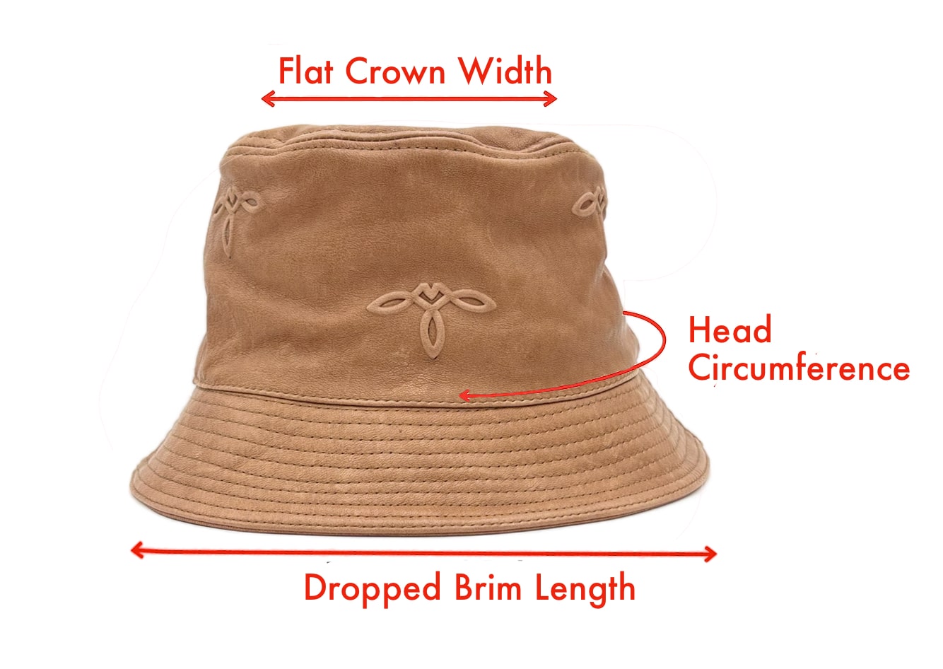 Shearling Bucket Hat Diagram
