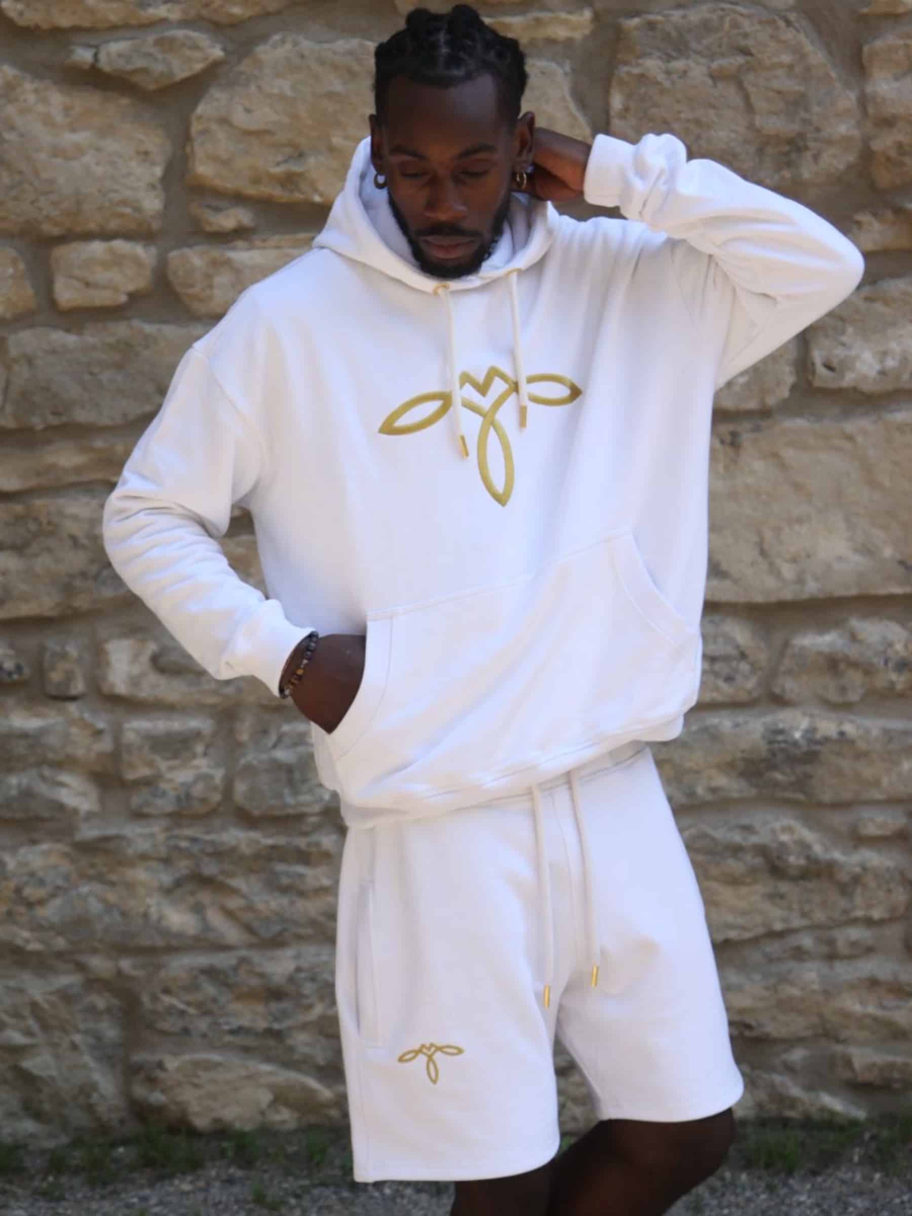 ELITE LUXE SHORTS - GOLD SERIES WHITE EDITION